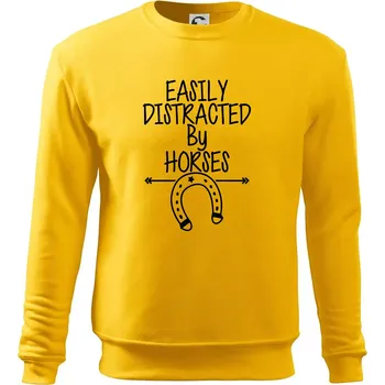 Pánská mikina Easily Distracted by Horse - Mikina Essential pánská - M ( Žlutá )