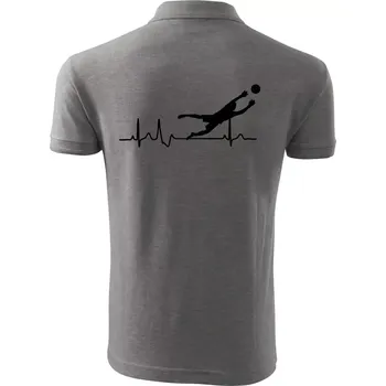 Pánská košile Ekg fotbal brankář - Polokošile pánská Pique Polo 203 - L ( Tmavě šedý melír )