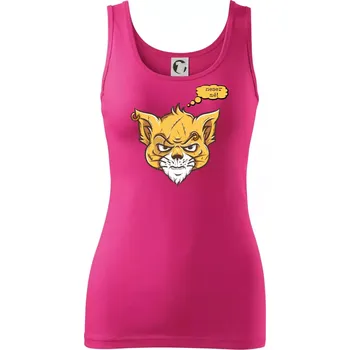 Dámské tričko Kočka "neser mě!" - Dámské tílko - XS ( Purpurová )