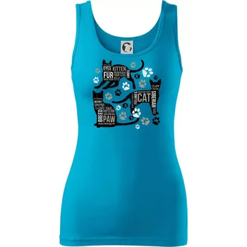 Dámské tričko Cat itself - Dámské tílko - 2XL ( Světlý tyrkys )