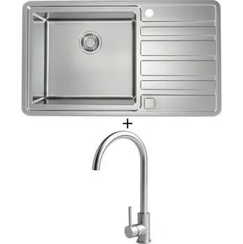 Nerezový dřez Nerezový dřez SET Alveus RANDO 50 nerez odkap vpravo + Alveus VIOLA nerez