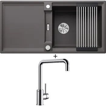 Granitový dřez Granitový dřez SET Blanco ADIRA XL 6 S šedá skála s excentrem 527619 + Blanco MILI chrom 519413