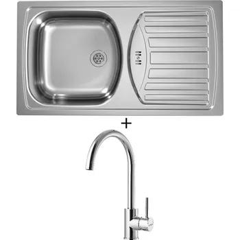 Nerezový dřez Nerezový dřez SET Alveus BASIC 150 nerez + Alveus ROXA chrom