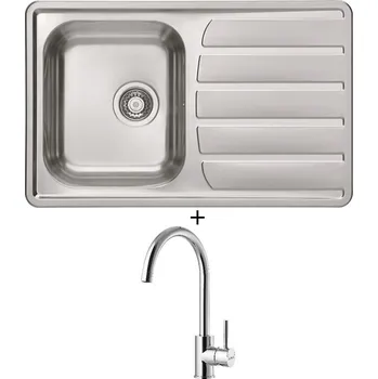 Nerezový dřez Nerezový dřez SET Alveus ZOOM 20 Maxim nerez + Alveus ROXA chrom