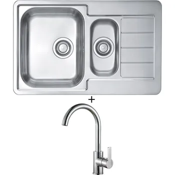Granitový dřez Nerezový dřez SET Alveus LINE 70 tkaná struktura + Alveus TONIA chrom