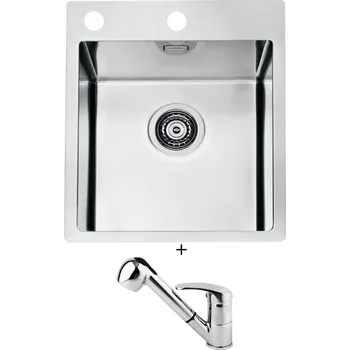 Nerezový dřez Nerezový dřez SET Alveus PURE 10 nerez + Alveus OAZA chrom