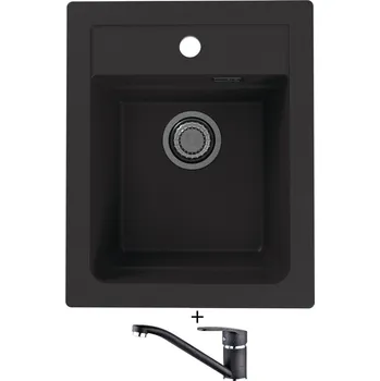 Granitový dřez Granitový dřez SET Alveus ATROX 10 black 91 + Alveus NINA black 91