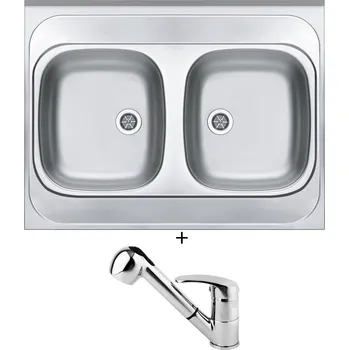 Nerezový dřez Nerezový dřez SET Alveus CLASSIC 40 nerez + Alveus OAZA chrom