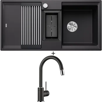 Granitový dřez Granitový dřez SET Blanco ADIRA 6 S černá s excentrem 527601 + Blanco MIDA-S černá 526146