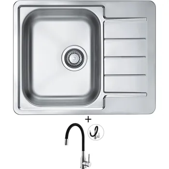 Nerezový dřez Nerezový dřez SET Alveus LINE MAX 110 nerez + Alveus MINTAS chrom/černá