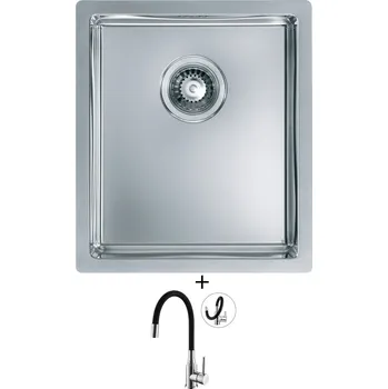 Nerezový dřez Nerezový dřez SET Alveus Quadrix 20 nerez + Alveus MINTAS chrom/černá