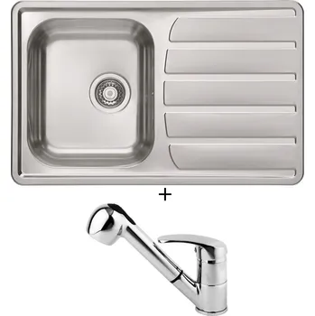 Nerezový dřez Nerezový dřez SET Alveus ZOOM 20 Maxim nerez + Alveus OAZA chrom