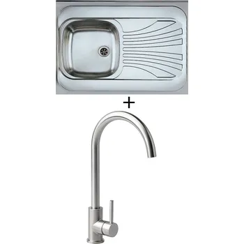 Kuchyňský dřez Nerezový dřez SET Alveus CLASSIC 30 N nerez odkapávací plocha vpravo + Alveus VIOLA nerez