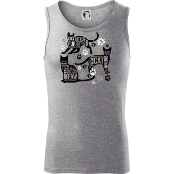 Cat itself - Tílko pánské Core - 2XL ( Tmavě šedý melír )