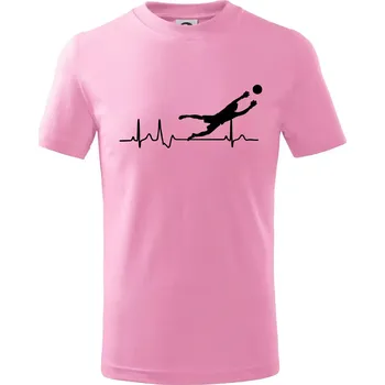 Ekg fotbal brankář - Tričko dětské bavlněné - 158 cm/12 let ( Růžová )