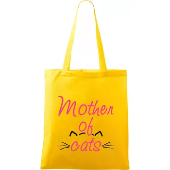 Mother of cats - Taška bavlněná - 42 x 38 cm ( Žlutá )