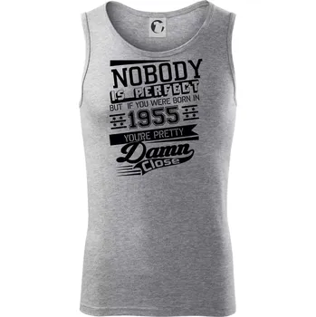 Pánská móda Nobody is perfect - 1955 - Tílko pánské Core - M ( Tmavě šedý melír )