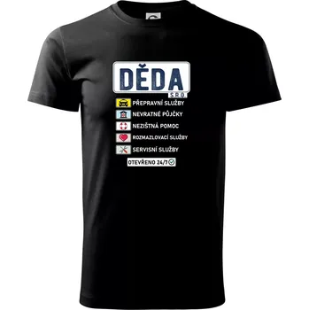 Pánské tričko Děda sro služby - Triko extra velké (5-8XL) - 8XL ( Černá )