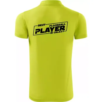 Pánská košile Best floorball player in galaxy - Polokošile Victory sportovní (dresovina) - L ( Limetková )