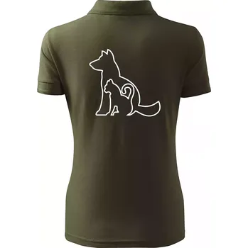 Kočkopes - Polokošile dámská Pique Polo - M ( Military )