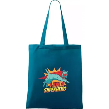 Kočka I am a Superhero - Taška bavlněná - 42 x 38 cm ( Petrolejová )