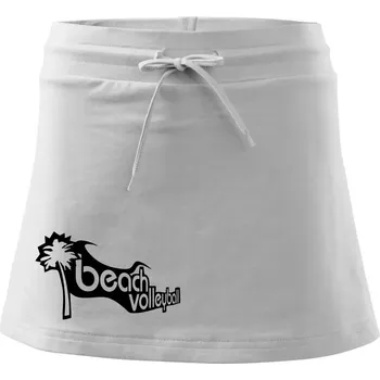 Dámská sukně Beach volleyball obrys - Sportovní sukně - two in one - XL ( Bílá )