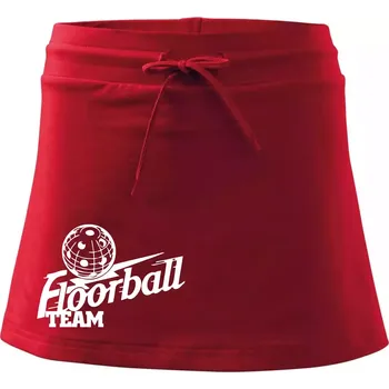 Dámská sukně Florbal team - Sportovní sukně - two in one - XS ( Červená )