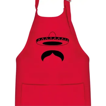 Kuchyňská zástěra Mexican Mustache - Dětská zástěra na vaření - Univerzální velikost ( Červená )