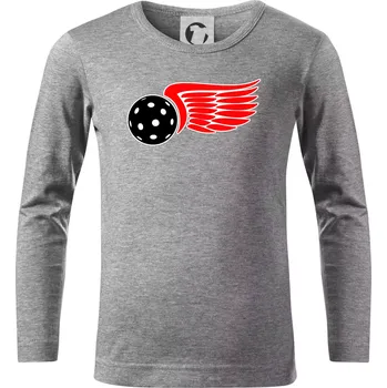 Chlapecké oblečení Okřídlený míček - Triko dětské Long Sleeve - 134 cm/8 let ( Tmavě šedý melír )