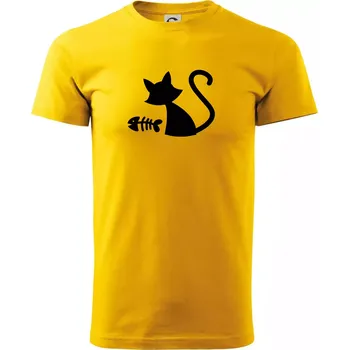 Ryba vs kočka - Triko extra velké (5-8XL) - 6XL ( Žlutá )