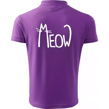 Pánská košile Meow - Mňau - Polokošile pánská Pique Polo 203 - M ( Fialová )