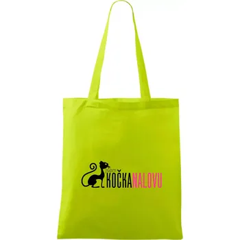 Jsem kočka na lovu - Taška bavlněná - 42 x 38 cm ( Limetková )