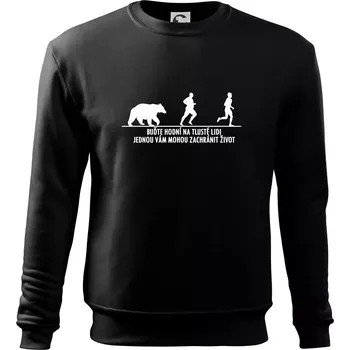 Buďte hodní na tlusté lidi - Mikina Essential dětská - 146 cm/10 let ( Černá )