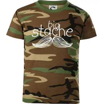 Chlapecké oblečení Big stache - Dětské maskáčové triko - 104-110cm / 3-4 roky ( Hnědý maskáč )