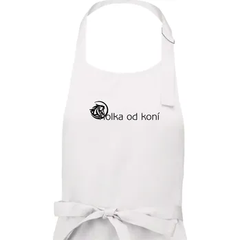 Kuchyňská zástěra Holka od koní - Dámská zástěra na vaření - Univerzální velikost ( Bílá )
