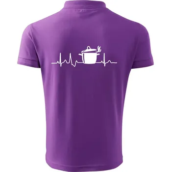 Pánská košile EKG kuchař hrnec - Polokošile pánská Pique Polo 203 - 4XL ( Fialová )