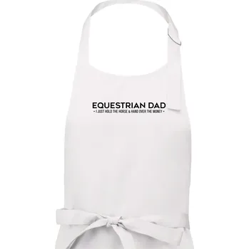 Kuchyňská zástěra Equestrian dad - Pánská zástěra na vaření - Univerzální velikost ( Bílá )