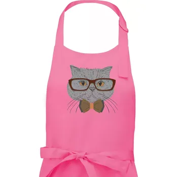 Kuchyňská zástěra Hipster britská modrá - Pánská zástěra na vaření - Univerzální velikost ( Růžová )