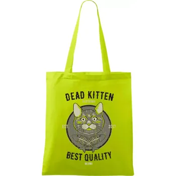 Cat deadkitten - Taška bavlněná - 42 x 38 cm ( Limetková )