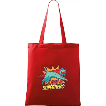 Nákupní taška Kočka I am a Superhero - Taška bavlněná - 42 x 38 cm ( Červená )