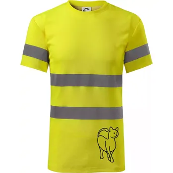 Pánská móda Ladná kočka - Triko reflexní - HV PROTECT - M ( Neonově žlutá )