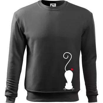 Chlapecké tričko Zamilovaná kočka ležící - Mikina Essential dětská - 158 cm/12 let ( Tmavá břidlice (šedá se zeleným nádechem) )