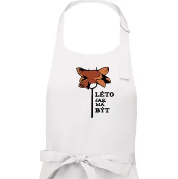 Kuchyňská zástěra Léto jak má být - Pánská zástěra na vaření - Univerzální velikost ( Bílá )