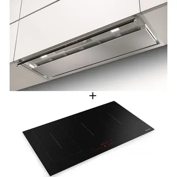 Digestoř SET FABER IN-NOVA AIR X/BK KL A90 + FABER FCH 95 BK KL