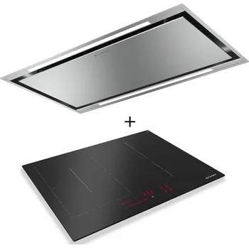 Digestoř SET FABER HEAVEN LIGHT PRO X FLAT KL A90 + FABER FCH 64 BK KL