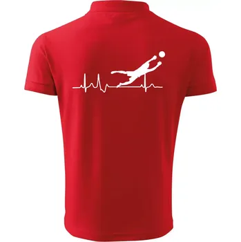 Pánská košile Ekg fotbal brankář - Polokošile pánská Pique Polo 203 - S ( Červená )