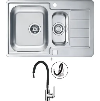 Nerezový dřez Nerezový dřez SET Alveus LINE 70 MAXIM nerez + Kuchinox ELZA BKE 761 chrom/černá