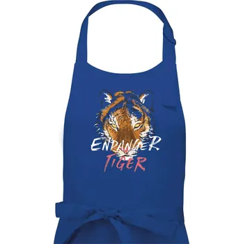 Kuchyňská zástěra Tygr - endanger - Dámská zástěra na vaření - Univerzální velikost ( Královská modrá )
