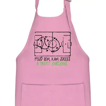 Kuchyňská zástěra Pojď sem, kam jdeš a trefit zařízení - Dětská zástěra na vaření - Univerzální velikost ( Růžová )