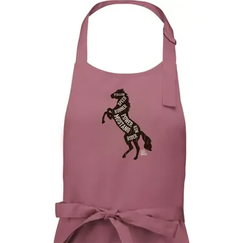 Kuchyňská zástěra Horse mustang - Dámská zástěra na vaření - Univerzální velikost ( Starorůžová )